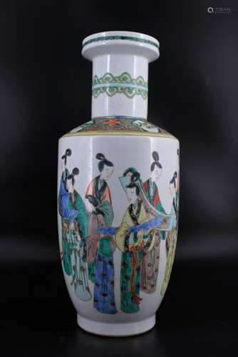 Large Late Qing Porcelain Famille Rose Vase