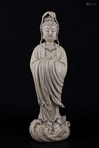 Qing Porcelain Dehuaci GuanYin Figure