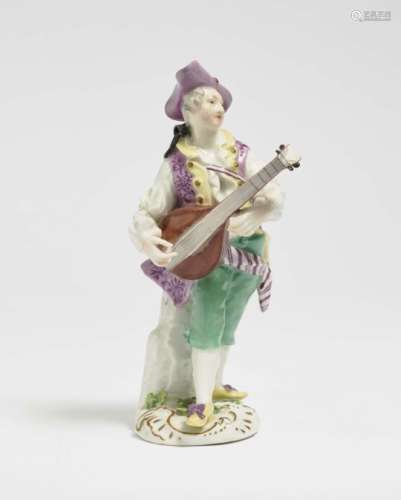 Man Playing the Mandolin from the ''Galante Kapelle''Meissen, 2nd half of the 18th century, model by