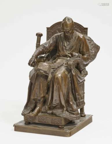 Russian PatriarchA. Moranov (?), circa 1890 Bronze, patinated. Relief with Russian double-headed