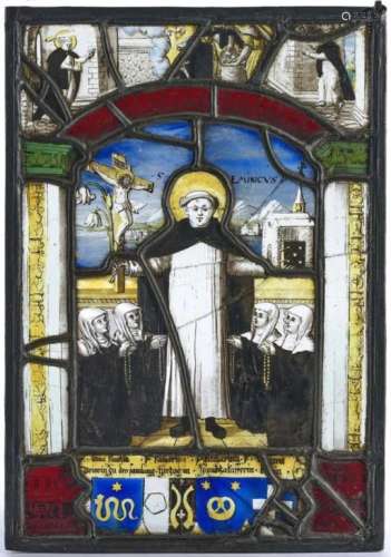 Stained glass showing Saint DominicBremgarten (Switzerland), circa 1564, Hans Füchslin (circa 1558 -