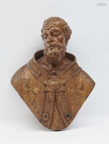 Bust of a Religious SaintSouth German, mid-18th century Lime, thinned on the reverse, bumped. Height