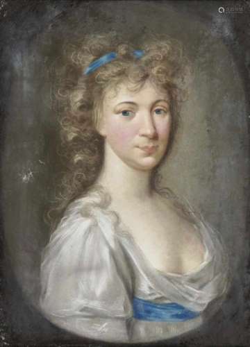 Bardou, Karl WilhelmPortrait of a Lady Verso signed or inscribed and dated April 1797. Pastel on