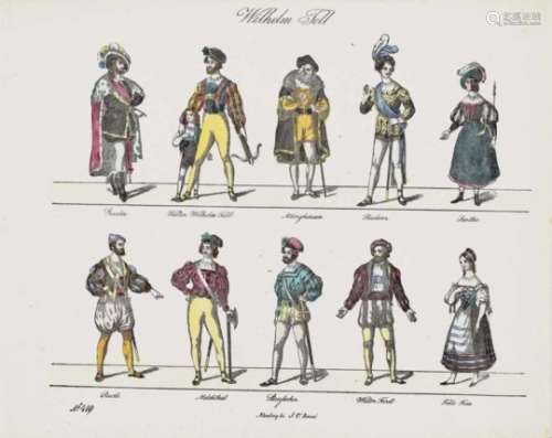 Renner, J. C. Nuremberg, circa 1850Pictorial broadsheets of operas and plays 28 coloured lithographs