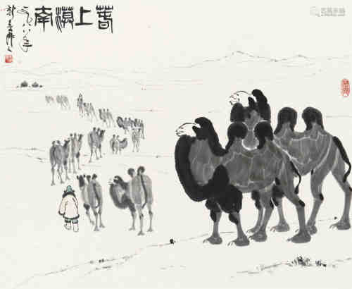 吴作人（1908～1997） 1988年作 春上漠南 镜心 设色纸本