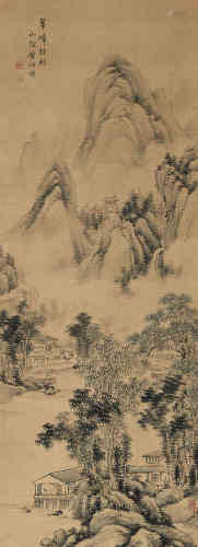 黄仲祥（1814～1880） 翠嶂瑶林 立轴 设色纸本