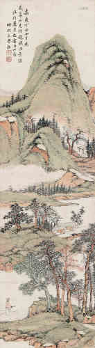 王学浩（1754～1832） 1817年作 早春图 立轴 设色纸本
