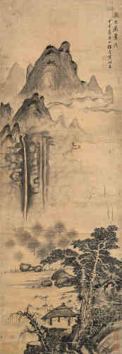 黄槐森（1829～1902） 1884年作 拟大痴山色 立轴 水墨绢本