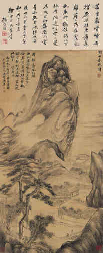 吴历（1632～1718） 湖山春晓图 立轴 水墨绢本