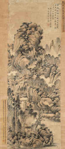 张宗苍（1686～1756） 1745年作 山水 立轴 设色纸本