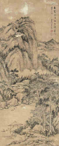 王宸（1720～1797） 1782年作 山水 立轴 水墨纸本
