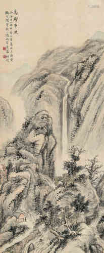 吴淑娟（1853～1930） 万壑争流 镜心 设色纸本