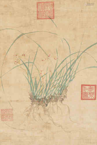 慈禧（1835～1908） 水仙 立轴 设色绢本