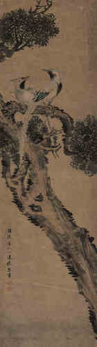 张槃（1812～？） 花鸟图 立轴 设色纸本