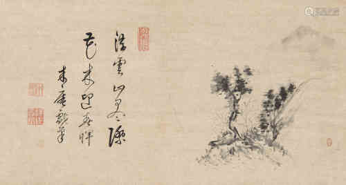 木庵（1611～1684） 山水 立轴 水墨纸本