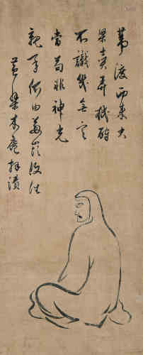 木庵（1611～1684） 达摩 立轴 水墨纸本