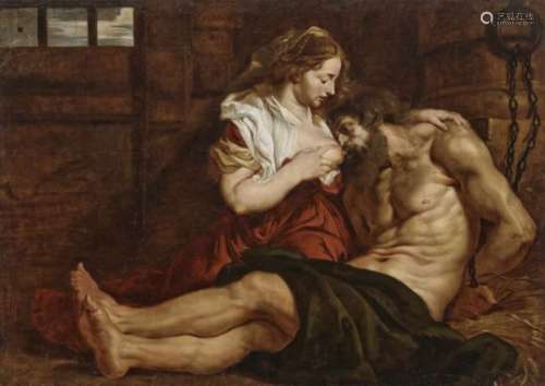 After Rubens, Peter PaulCimon and Pero (''Caritas Romana'') Oil on canvas. 99.5 x 140.5 cm. Relined.