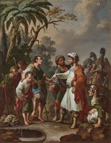 Unknown artist, 18th centuryJoseph Is Sold by His Brothers Oil on canvas. 62 x 49 cm. Relined.
