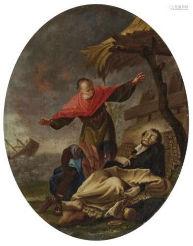 South German or Austrian School, 18th centuryDeath of Saint Francis Xavier - Death of Saint John