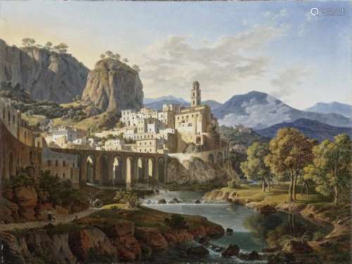 Klenze, Leo vonView of Atrani at Amalfi Monogrammed lower right and dated 1834. Oil on canvas. 75