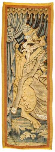 Fragment de tapisserie, Flandres, fin XVIe-début XVIIe s., en laine et soie [...]