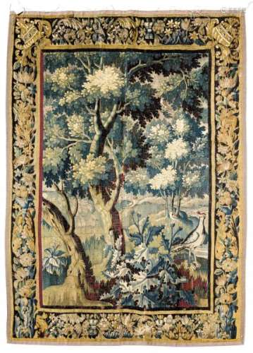 Fragment de tapisserie, probablement Aubusson, début XVIIIe s., en laine et soie [...]