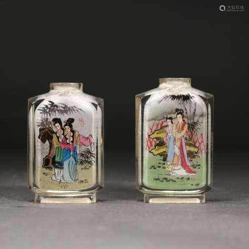 Two Chinese Inside Painted Snuff Bottle