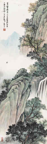 黎葛民（1882～1978） 树杪百重泉 镜心 设色纸本