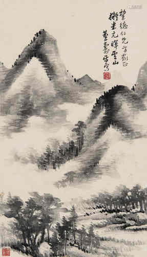 董寿平（1904～1997） 云山图 立轴 水墨纸本