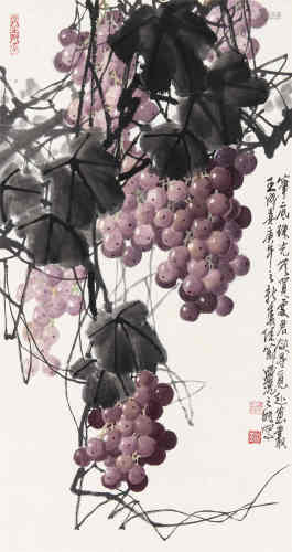 王成喜（b.1940） 1990年作 硕果 立轴 设色纸本