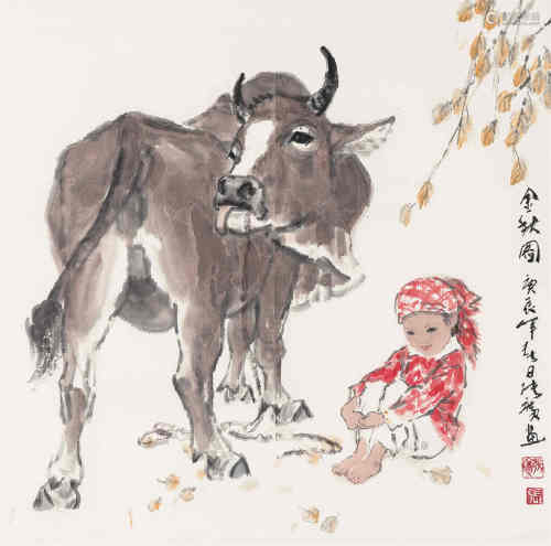 张广（b.1941） 2000年作 金秋图 镜心 设色纸本