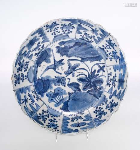 A Rare Arita Blue and White Porcelain Charger, Jap…