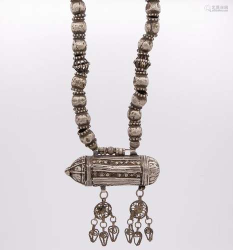 A Silver Amulet Case Pendant, Yemen, 19th Century