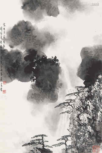 宋涤（b.1945） 1981年作 黄山雨霁图 立轴 水墨纸本