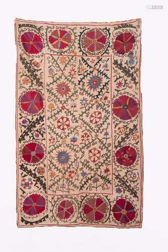 A Suzani Embroidery, Uzbekistan, Bukhara, Early 20…