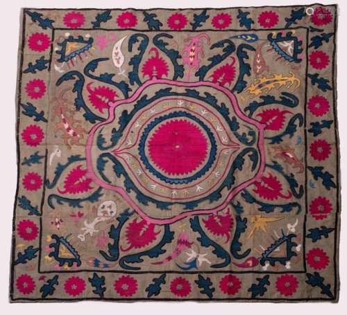 An Antique Suzani Embroidery, Uzbekistan, Bukhara,…