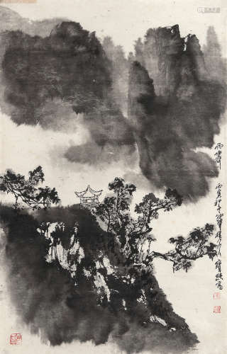 刘宝纯（b.1932） 1988年作 雨霁 镜心 水墨纸本