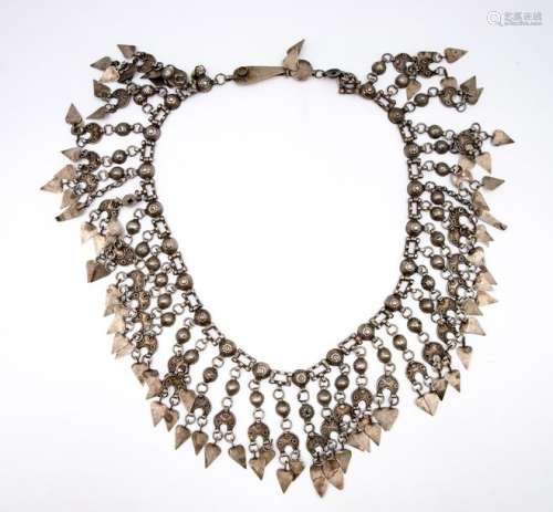 A Magnificent Silver Necklace, Tunis, 19th Century
