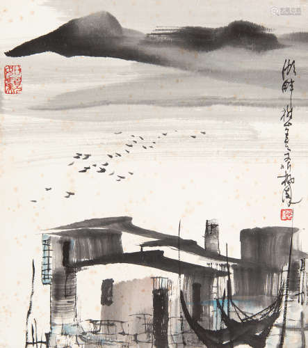 刘懋善（b.1942） 湖畔 镜心 设色纸本