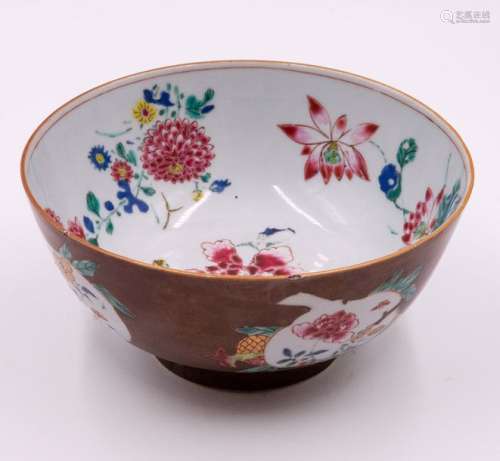 A Fine Café au Lait Glazed Porcelain Bowl, 18th Ce…