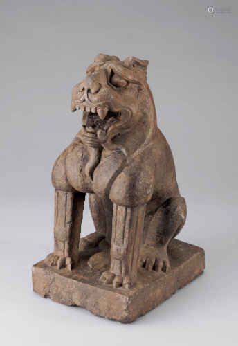 唐 石雕狮子坐像