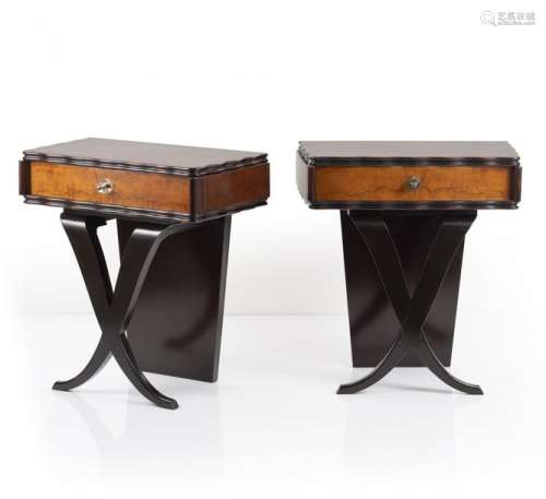 Italy, Two bedside tables, 1940/50s