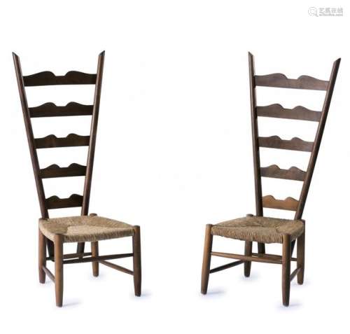 Gio Ponti, Two highback chairs, c. 1939
