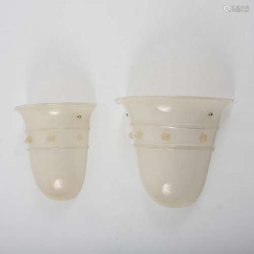 Barovier&Toso, Murano, Two wall lights, 1970/80s