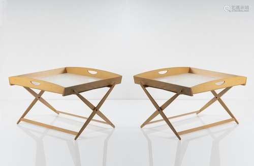 A. Castiglioni, Two 'Supermate' side tables, 1992