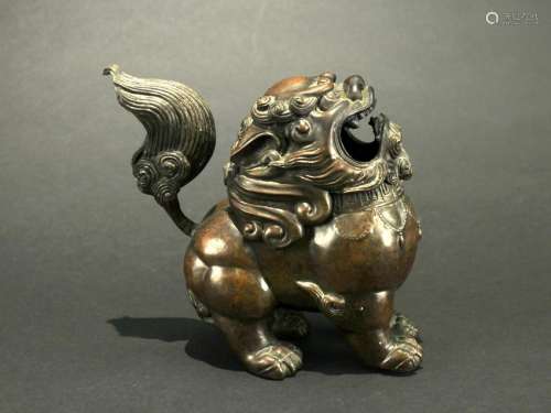 Bronze Casting with Ancient Auspicious Censer Qing