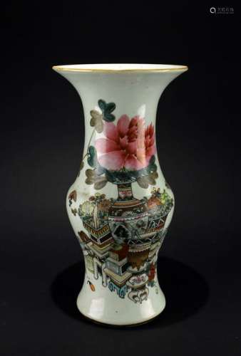 Famille Rose Vase Republican Period