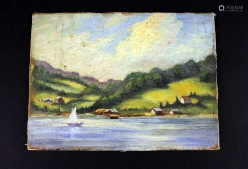 Antique Oil Painting Landscape in America Anonymous