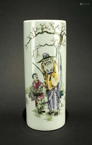 Famille Rose Vase Republican Period