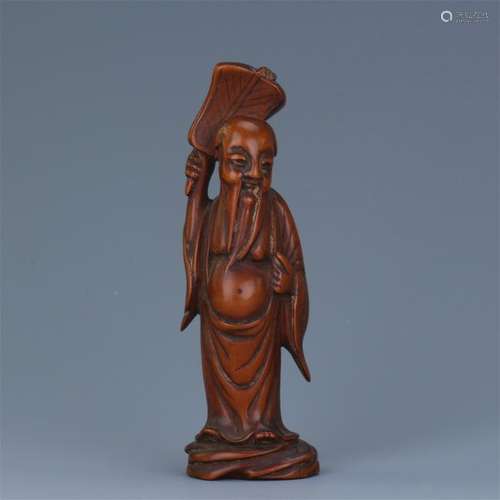 CHINESE BOXWOOD STANDING FIGURE